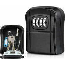Cassetta di sicurezza con serratura a combinazione, grande capacità, impermeabile, portatile, per uso interno ed esterno, antifurto a parete con