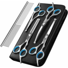 Kit de Tesouras para Tosa de Cães, Tesouras Profissionais para Tosa de Animais de Estimação com Pontas Arredondadas de Segurança, Design