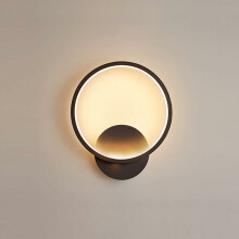 Snygg modern vägglampa, minimalistisk rund lampa för energieffektiv LED-vägglampa, högkvalitativ akryl, idealisk dekoration, varmvitt ljus