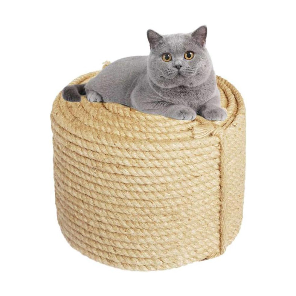 Strong & Sturdy Jute Rope, Flexible And Sturdy For Crafting, Repairing Cat Scratch Pillars, Home Decoration (6Mm*10M) 9128293795289