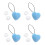 Herzförmige Quilt-Clips, 4er-Pack, weiche, sichere Farbe,-Blau 1