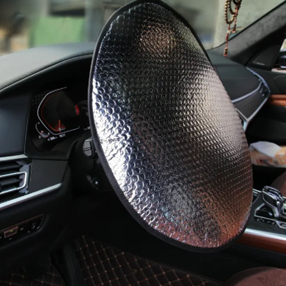 Durable Pearl Cotton Steering Wheel Sun Shade Cover 44X50cm 4601369978069