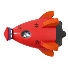 Weltraumraketen-Gartenpumpe 360 Drehung Outdoor Spielzeug für Jungen und Mädchen Rot