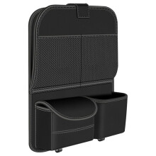 Borsa Portaoggetti per Schienale Sedile Auto, Tavolo Pieghevole Tavolo da Pranzo, Borsa Portaoggetti Multifunzionale In Auto Nera