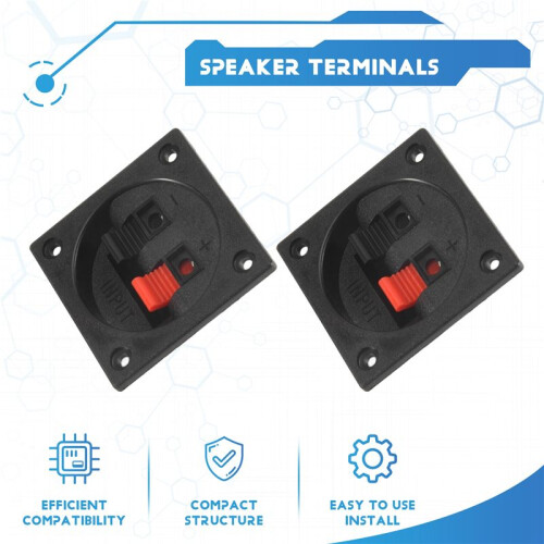 4PCS Speaker Box Terminal Cup, Spring Square Subwoofer Box Terminal Binding Post Connector for DIY Home Car Speaker 1