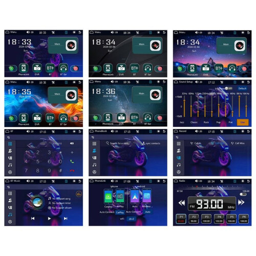 5 Inch Motorcycle Wireless Carplay Android Auto Portable  Player Waterproof Motorcycle Display DVR, Without Camera 2