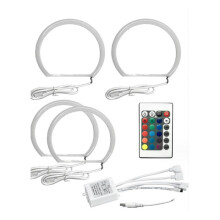 131 mm Mehrfarbiges RGB-Auto-Angel-Eyes-LED-Licht-Halbkreis-Halo für 3Er-Serie E36 1990-2000 E46-Scheinwerferlampe