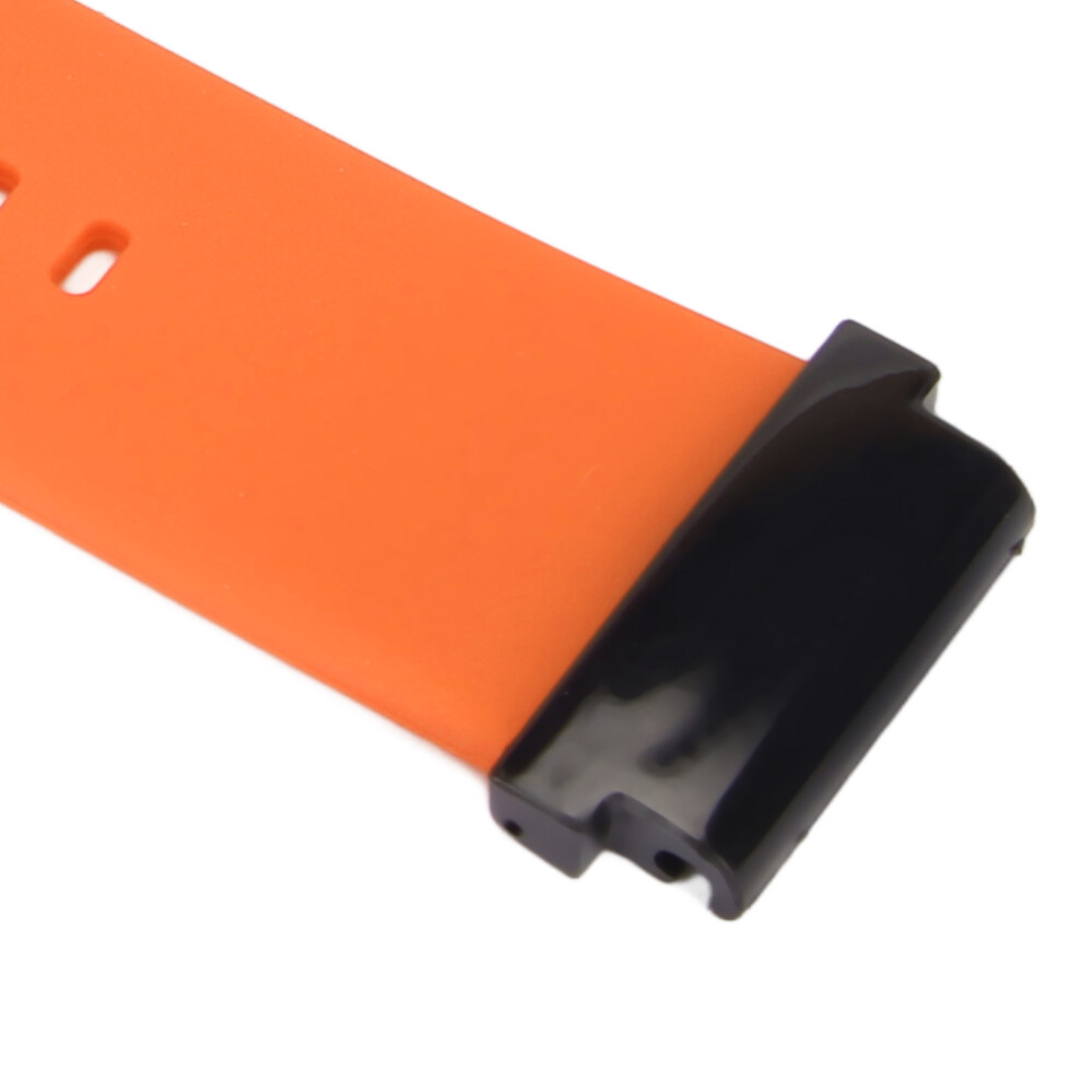 26 Mm Silikon-Uhrenarmband, Flexibel Einstellbar, Orange 7465065653364