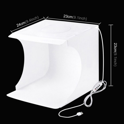 Folding Photo Studio, Portable Design for Easy Travel, Multi-angle Shooting Capabilities, Includes White Light, Warm Light, and Soft Light Options 1