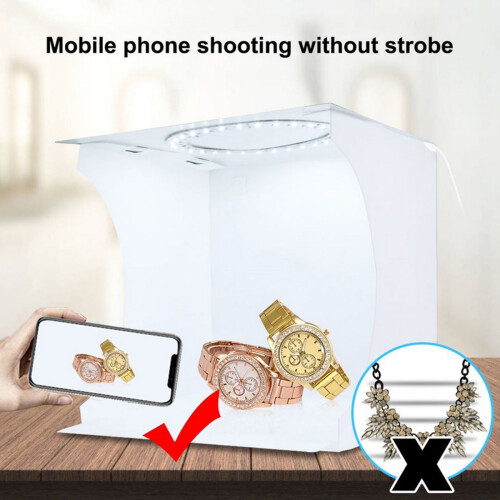 Folding Photo Studio, Portable Design for Easy Travel, Multi-angle Shooting Capabilities, Includes White Light, Warm Light, and Soft Light Options 2