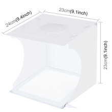 Ultratynd lysboks til fotostudie, bærbart mini-fotostudie med LED-paneler med høj lysstyrke til hurtige og nemme små produktoptagelser, designet