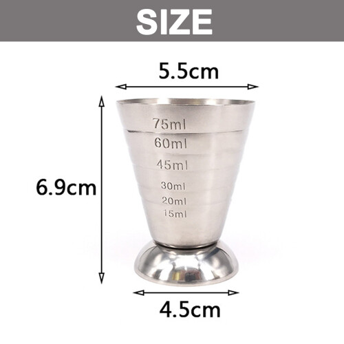 Cocktail Jigger Set, Stainless Steel For Multi-functional Use, Barware Essential Tools For Professional Bartender Accuracy 1