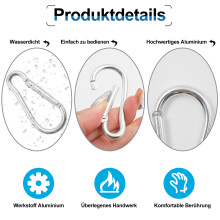 Karabinerhaken, hochbelastbare, seewasserbeständige Edelstahl-Schnapphaken für extreme Outdoor-Aktivitäten, vielseitige und wasserdichte