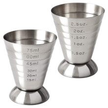 Cocktail Jigger Set, Stainless Steel For Multi-functional Use, Barware Essential Tools For Professional Bartender Accuracy