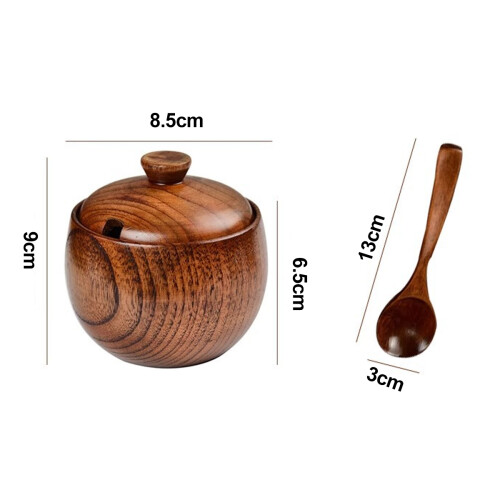 Βάζο μπαχαρικών από μασίφ ξύλο, ιδανικό για να διατηρήσετε τη γεύση των βοτάνων 1