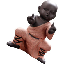 Afișaj unic, ornamente ceramice lucrate manual, călugăr Kung Fu Shaolin, sculptură ceramică de arte marțiale, măiestrie rafinată, ideală