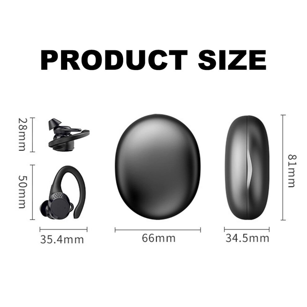 Sporty Wireless Earbuds, Bluetooth 5.3 Technology Secure Fit Ear Hooks For Uninterrupted Music Experience, Powerful Compatibility Long Playtime, 9169997144065
