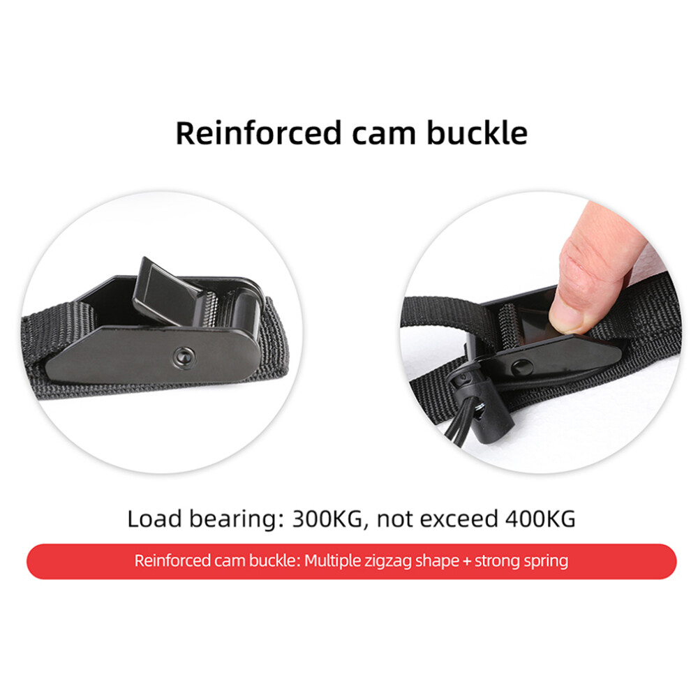 High Elasticity Motorcycle Luggage Strap, 2.5M, 25Mm, Black 4981377149874