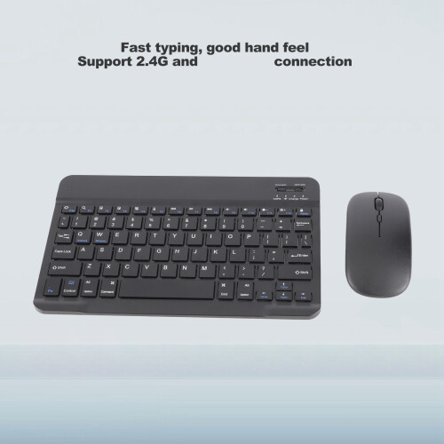 Wireless Bluetooth Keyboard & Mouse Set, Portable, Black 2