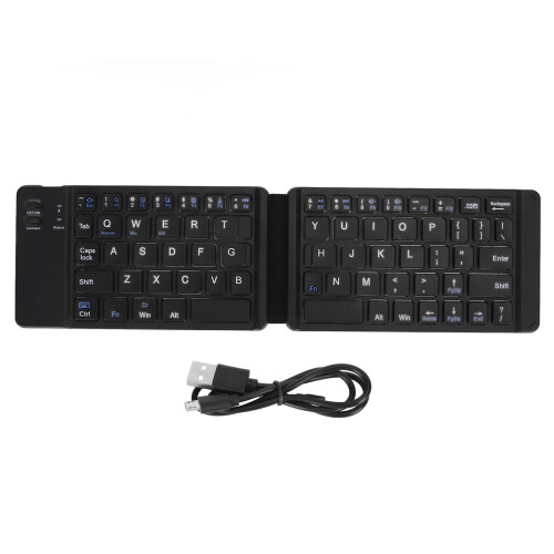 Slim Foldable Bluetooth Keyboard for Windows & Phone, Black, 120mAh 1