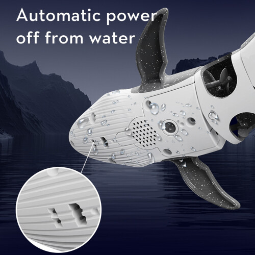 Remote Control Whale Diving Toy 2.4G, Blue, 8.5oz, 3.7V Battery 2