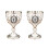 2Pcs 30ml Wine Cup Vintage Medieval Goblet-Silver white 1