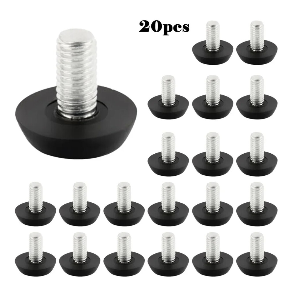 20Pcs Adjustable Furniture Leveling Feet 21Mm Base Home Office Furniture Glide Leveler For Sofa Table Chair Cabinet Heavier Desk 6935161419320