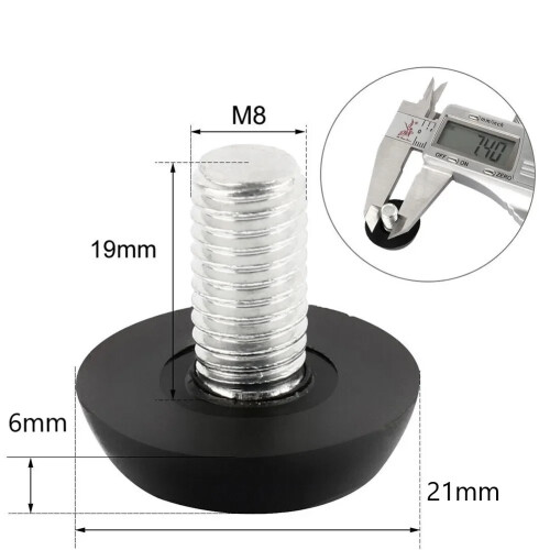 20PCS Ρυθμιζόμενα Πόδια Ισοπέδωσης Επίπλων 21mm Βάση Έπιπλα Γραφείου Σπιτιο 1