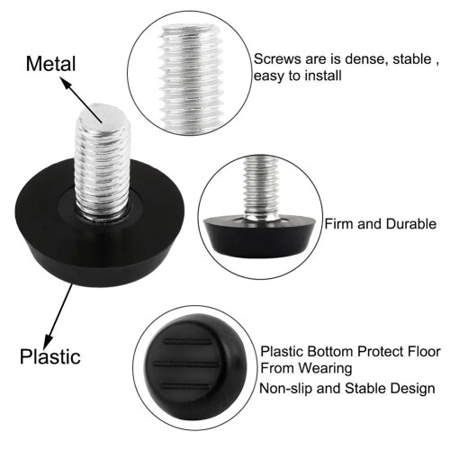 20PCS Ρυθμιζόμενα Πόδια Ισοπέδωσης Επίπλων 21mm Βάση Έπιπλα Γραφείου Σπιτιο 2