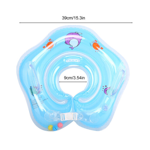 Kinderhalsring mit Doppel-Luftventil, PVC, Blau, 39x9cm 1