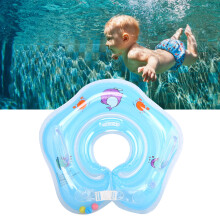 Anneau de maintien pour bébé avec double valve d'air en PVC, anti-fuite - Bleu, 39x9cm
