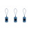 Set mit 3 Hundekotbeutelspendern mit elastischem-Marineblau 1