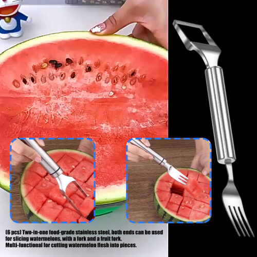 Watermelon Divider And Fruit Fork Dishwasher Safe Melon Slicer 1