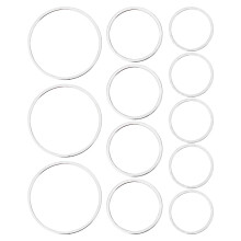 180Stk Silberne DIY Charms Geometrisch Schmuckherstellung Zubehörset