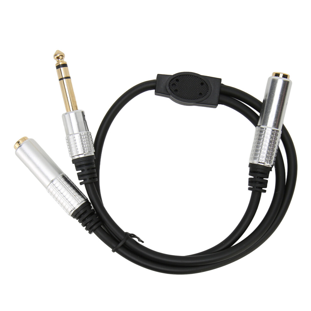 Stereo Splitter Cable For Signal Transmission, Plug And Play Audio Splitter Cable With Plated Connectors, Corrosion Resistant Headphone Adapter Gold 9138057822830