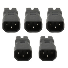 Ensemble de 5 fiches d'alimentation IEC320 C14 Ă C15, 10A 250V, en cuivre avec PVC