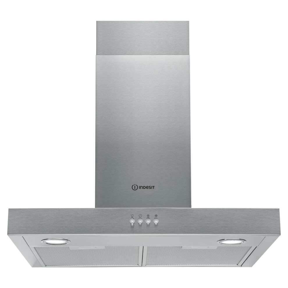 Indesit Ihbs6.5lmx 60 Cm Chimney Cooker Hood - Stainless Steel