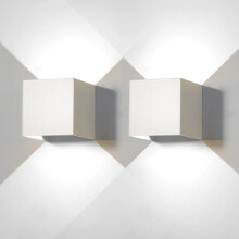 Luci da esterno contemporanee per garage, apparecchio di montaggio quadrato, applique moderna, angolo del fascio regolabile con lampada a LED per