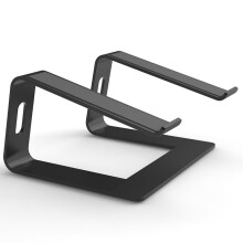 Laptopstativ til 10-16 tommer bærbare computere, køleløsning med aluminiumslegering, ergonomisk forhøjning for reduceret nakkesmerter, stabilt,