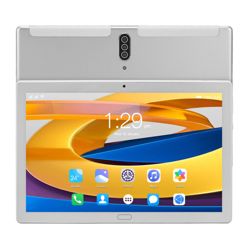 Tablet Android com processador octa-core, tela HD de 10,1 polegadas, bateria de longa duração, Bluetooth, armazenamento expansível, Wi-Fi de banda 1