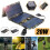 Outdoor Travel Solar Panel, Waterproof and Durable Monocrystalline Silicon for High Conversion Efficiency, Foldable Design with Multi-Device Support, 3