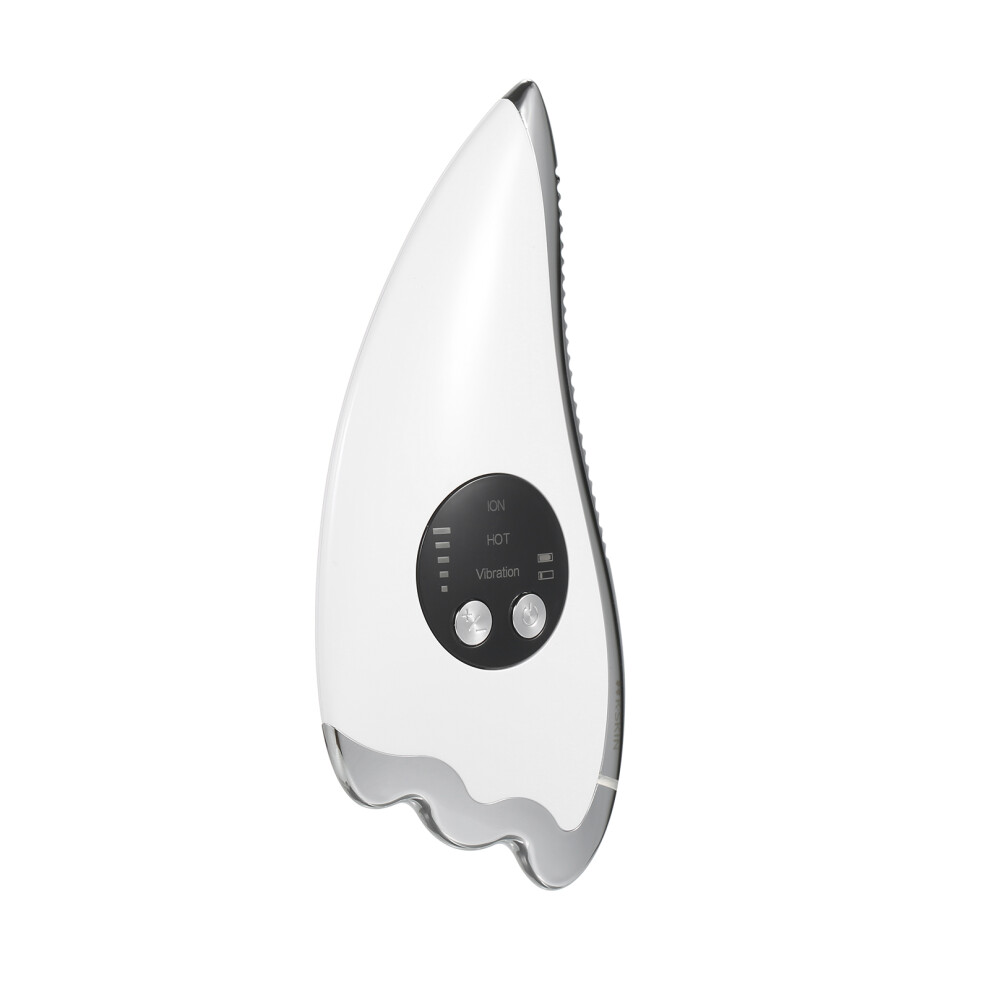 Red/White 3-In-1 Full Body Face Massager With Heat, Vibration, Collagen Boost,