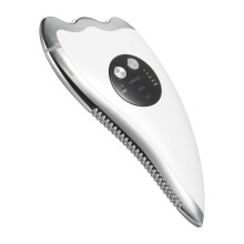 Massaggiatore Viso 3-in-1 con Calore, Vibrazione e Gua Sha – Rosso/Bianco