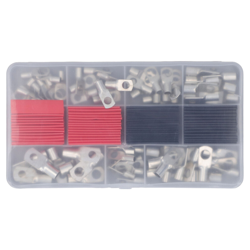 Crimp Connectors Battery Cable Lugs Marine Grade Wire Lugs Tinned Copper Ring Terminals High Conductivity Corrosion Resistant Heat Shrink Tubing Set 9138057859676