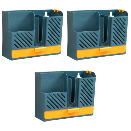 3Pz Contenitore Bacchette Scuro ABS Porta Organizer Casa 2