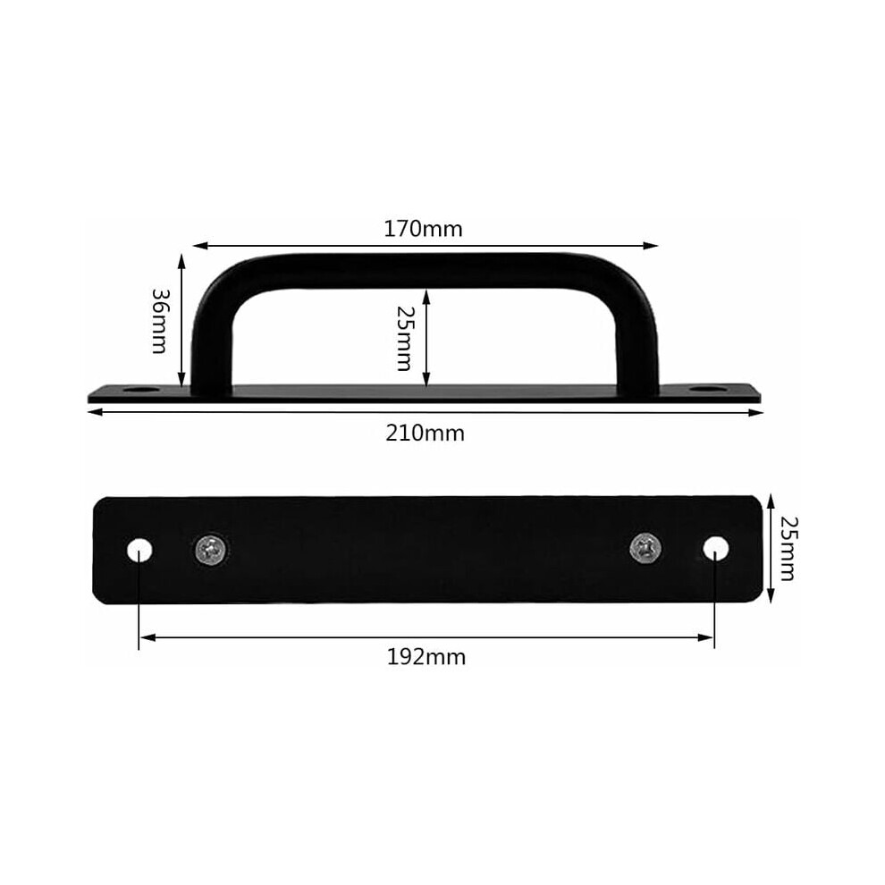 Sliding Barn Door Handle, Aluminium Alloy Door Pull Handle With Modern Matte Black Finish, Durable Anti-Rust Handle Resistant To Corrosion, Smooth 9169997126016