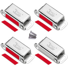 Powerful Magnetic Force Magnetic Door Catch for Kitchen Cabinet, Two Installation Methods Self Adhesive Cabinet Door Magnet with Heavy Duty Catch