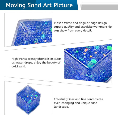 Energy Balancing Sand Cube, Orgone Mini Cube Effects For Relaxing Moments, Smooth Transparent Surface With Ps Frame, Versatile Usage For Professional 1