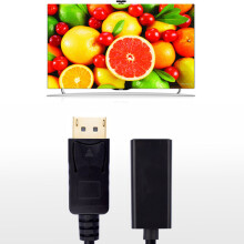 Adaptador de DisplayPort a HDMI de alta definición, con conectores chapados en oro para una transmisión de señal y durabilidad sin compromisos.
