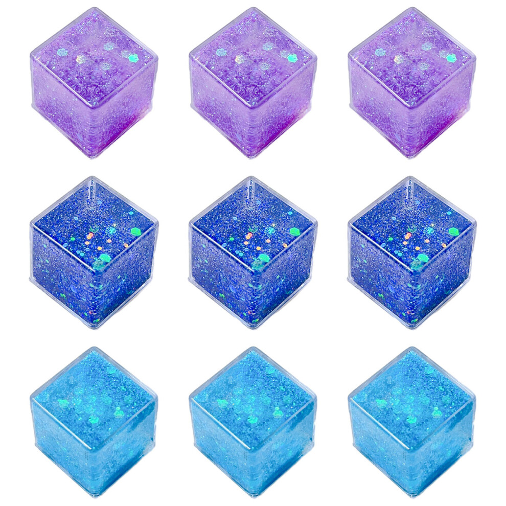 Soft Tpr Material Stress Relief, Enhanced Grip Strength, Effective Anxiety Relief Cube For Busy Lives, Glitter Ice Cube Stress Balls In Various